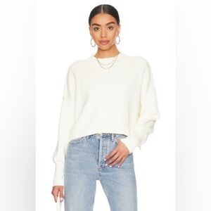 Free People Easy Street Crop Sweater in Moonglow